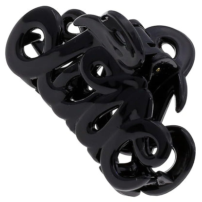 Camila Paris CP3025 French Hair Clip for Women, 2 inch Girls Hair Claw Clips Jaw Black Fashion Durable and Styling Hair Accessories for Women, Strong Hold No Slip Grip, Made in France