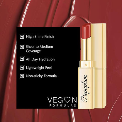 Berry Red Lipstick for Women Hydrate Lipstick Glossy Moisture Lip Gloss Sheer-Medium Coverage Long Lasting Lipsticks for Dry Lips, DM101 Cranberry