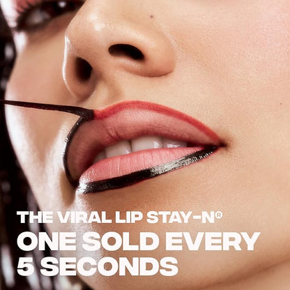 Sacheu Lip Liner STAY-N Peel Off Lip Stain — Long Lasting Matte Lip Tattoo Transfer Proof Lipstain Infused with Hyaluronic Acid & Vitamin E for All Skin Types — Vegan & Cruelty-Free, cLOVER