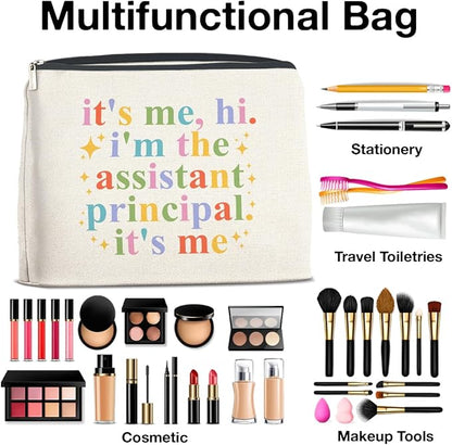 Makeup Bag Assistant Principle Gifts for Women, Assistant Principal Appreciation Gift in My Assistant Principal Era Cosmetic Bag Zipper Makeup Pouch