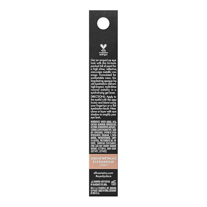 e.l.f. Liquid Metallic Eyeshadow, Quick-Drying, Long-Lasting, Gel-Based Formula For One-Swipe Pigmented Coverage, Vegan & Cruelty-Free, Comet