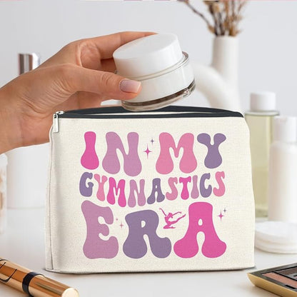 Makeup Bag Gymnast Gifts for Women, Funny Gymnastics Gifts in My Gymnastics Era Cosmetic Bag Zipper Makeup Pouch