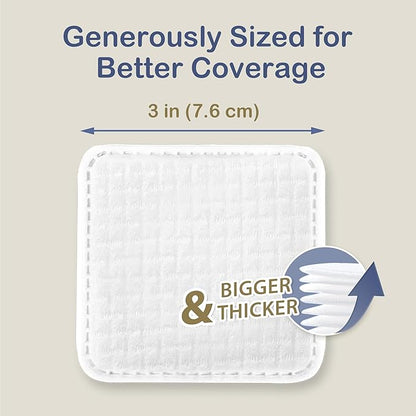 Ourmed Life Large Cotton Pads for Makeup Removal, Soft & Lint-Free Face Pads with Pressed Seam Design, Durable Makeup Remover Pads for Facial Cleansing on All Skin Types, 3x3 Inch, 120 Count