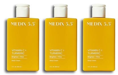 Medix 5.5 Vitamin C Cream Body Lotion & Face Moisturizer | Anti Aging Vitamin C Lotion For Women & Men Helps Soften The Look Of Dark Spots, Wrinkles, & Uneven Looking Skin Tone, 3OZ, 3PC Travel Size