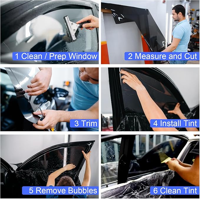 Automotive Window Tint Film Roll, 35% VLT Car Window Tint Privacy Film, 36" x 100 FT Roll - UV Protection, Scratch & Heat Resistant - Blackout Shade for Car Windows - Nano Carbon Formula
