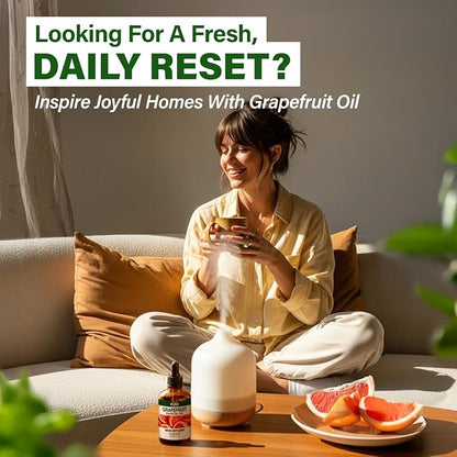 KUKKA Grapefruit Essential Oils - 4 Fl Oz - for Hair, Skin, Diffuser, Aromatherapy & DIY Soap Making Scent