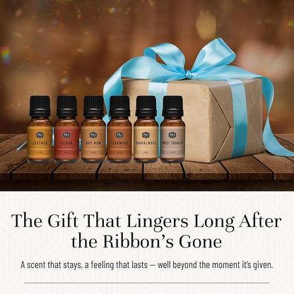 P&J Trading Fragrance Oils for Diffusers for Home Fragrance Scents for Candle Making - Soap Making Supplies - Car Diffuser Scents - Essential Home Gift Set - Gentlemen's - Cedar, Sandalwood & More