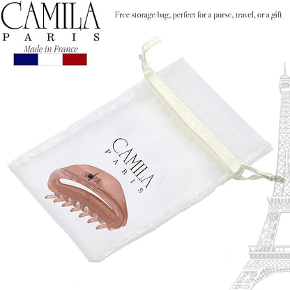 Camila Paris CP3123 French Hair Clip for Women, Nude, Girls Hair Claw Clip Jaw Fashion Durable and Styling Hair Accessories for Women, Luxury Ladies Strong Hold No Slip Grip Clamp, Made in France