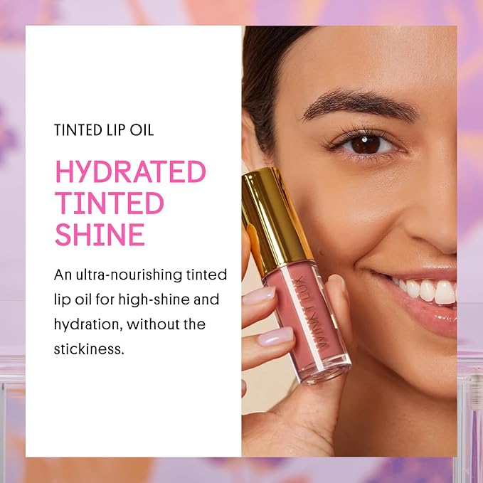 Winky Lux Crave Barely There Sheer Tinted Lip Oil - Hydrating Lip Gloss Tint, Cranberry Red Glossy Lip Balm, Juicy Non Sticky Long Lasting Formula, Infused with Jojoba Oil & Soft Vanilla Scent