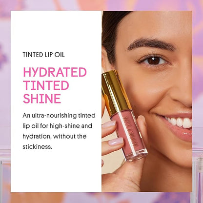 Winky Lux Crave Barely There Sheer Tinted Lip Oil - Hydrating Lip Gloss Tint, Cranberry Red Glossy Lip Balm, Juicy Non Sticky Long Lasting Formula, Infused with Jojoba Oil & Soft Vanilla Scent