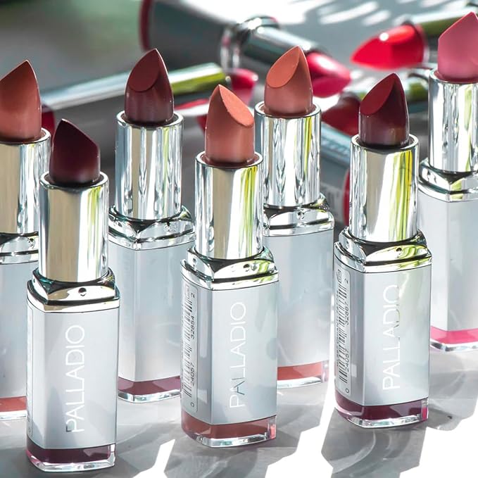 Palladio Herbal Lipstick, Rich Pigmented and Creamy, Infused with Aloe Vera, Chamomile & Ginseng, Prevents Lips from Drying, Combats Fine Lines, Long Lasting Lipstick, Nude