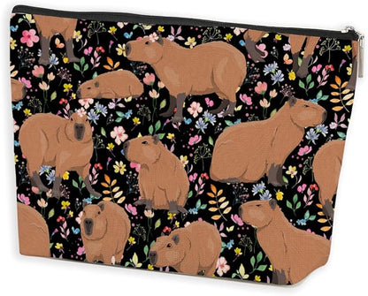 Azteoiz Cute Capybara Makeup Bag Capybara Gifts Cosmetic Bag Animal Lover Gifts for Women Girls Capybara Lovers Daughter Friends Nurse Capybara Stuff Graduation Birthday Gifts Travel Toiletry Bag