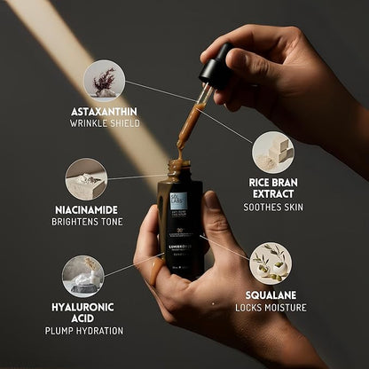 LUMIBRONZE® SPF 30 Tinted Serum for Face – Bronzing Drops with Niacinamide, Hyaluronic Acid & Zinc Oxide – Hydrating Tinted Face Serum for Bronzed Glow – Lightweight, Non-Greasy, Reef-Safe – 50ml