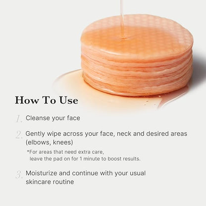 Medicube Red Succinic Acid Panthenol Facial Peeling Pads - Exfoliating Toner Pads for Breakout-Prone Skin with Niacinamide, AHA, BHA, and Soothing Panthenol - Non-Comedogenic
