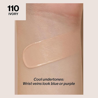 Revlon Liquid Foundation, ColorStay Face Makeup for Combination & Oily Skin, SPF 15, Medium-Full Coverage with Matte Finish, 110 Ivory, 1 Fl Oz