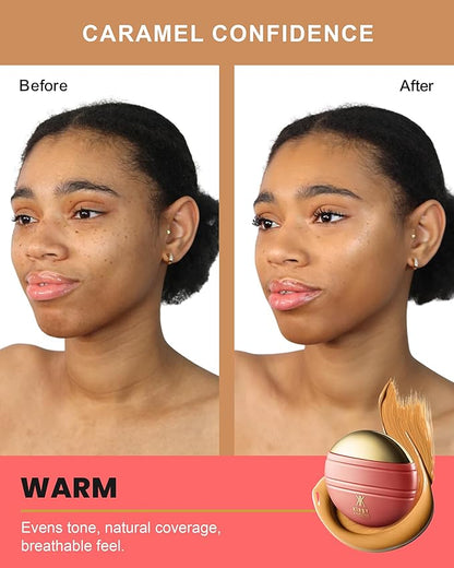 Konfident Glow Skin Tint – Caramel Confidence Hydrating Oil-Free Glass-Skin Foundation, Buildable Light-to-Medium Coverage, 30 ml – Inclusive Clean Makeup for Radiant Confidence