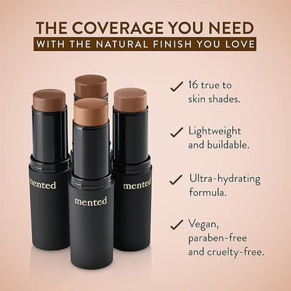 Mented Cosmetics Stick Foundation Make Up, Concealer & Contour Stick for Light Skin, Cream Foundation for Black Women Makeup, Vegan and Cruelty Free, L30