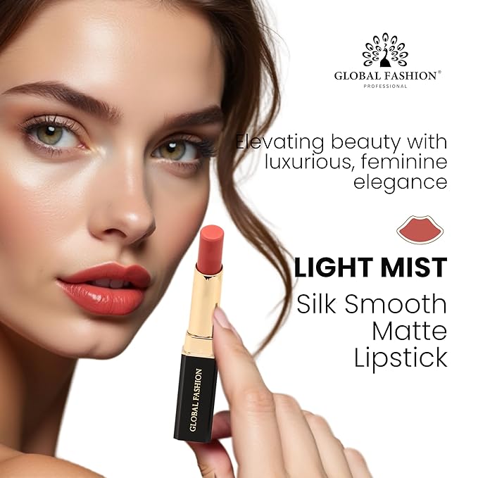Global Fashion Silk Smooth Matte Lipstick – Long-Lasting, Luxurious Color, Rich Hydration, Lightweight Formula, Lightweight Matte Lip Color for Women, Available in Multiple Shades (108, 0.12 oz)