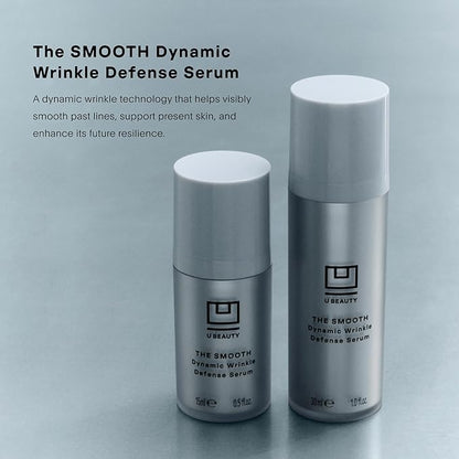 U Beauty The SMOOTH Dynamic Wrinkle Defense Serum - Multi-Peptide Complex, Copper Peptides, Retinol, Centella Exosomes, Vegan Silk Protein for Visible Wrinkle Reduction, Firming & Hydration, 15ml