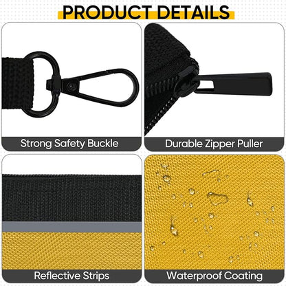 TICONN Tool Pouches with Zipper, 1680D Oxford Small Tool Bags, Waterproof Utility Bag Zipper Pouch for Tool Organizers and Storage (6 Pack Large)