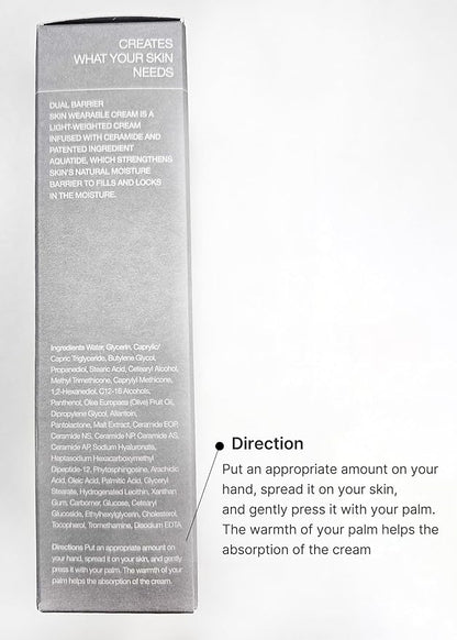 celimax Dual Barrier Skin Wearable Cream | Long Lasting Cream Face Moisturizer with Ceramides, Hyaluronic Acid, Moisturizing, Hydrating, Soothing, Repairing, Day & Night Cream, 50ml