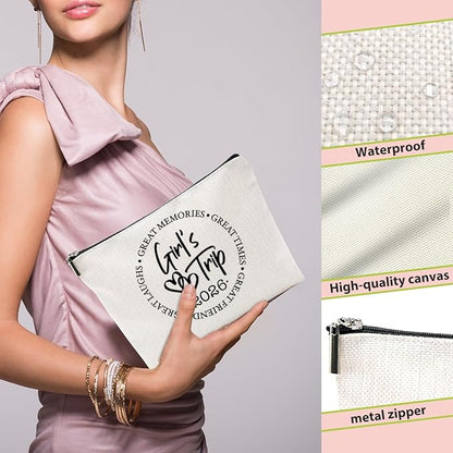 1 Pcs 3 Pcs 4 Pcs Makeup Bag, Girls Trip Gifts Favors Girls Weekend Gifts, Friendship Gifts for Women Bestie Bride