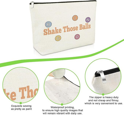 Bingo Gifts Bingo Lover Makeup Bag Gambler Gift Gambling Player Cosmetic Bag for Her Woman Sister Best Friend Funny Gambling Presents Friendship Travel Cosmetic Pouch Christmas Birthday Presents