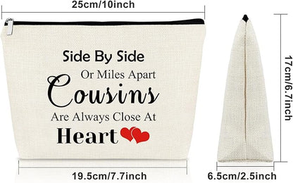 Cousin Gifts for Women Makeup Bag Birthday Gifts for Favorite Cousin Inspirational Gifts for Cousin Cosmetic Bag Encouragement Gifts for Sister Christmas Graduation Gifts Travel Pouch