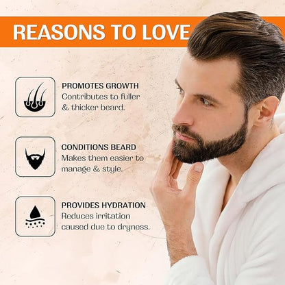 NOURISH MANTRA - Advanced Beard Growth Oil Serum | Made with Redensyl, Capilia Longa, Argan Oil, Vitamin E and Jojoba Oil for Fuller, Thicker & Healthier Beard Growth | Beard Oil Serum For Men | 30 ml