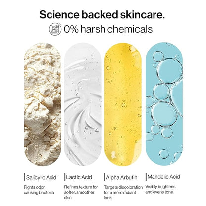 Be Bodywise Deodorant Roll on. Aluminum Free, Alcohol Free. With AHA BHA, Lactic Acid, Mandelic Acid. Prevents Odor, Reduces Pigmentation. Probiotic Toner for Women. Floral Scent. 1.7 Oz