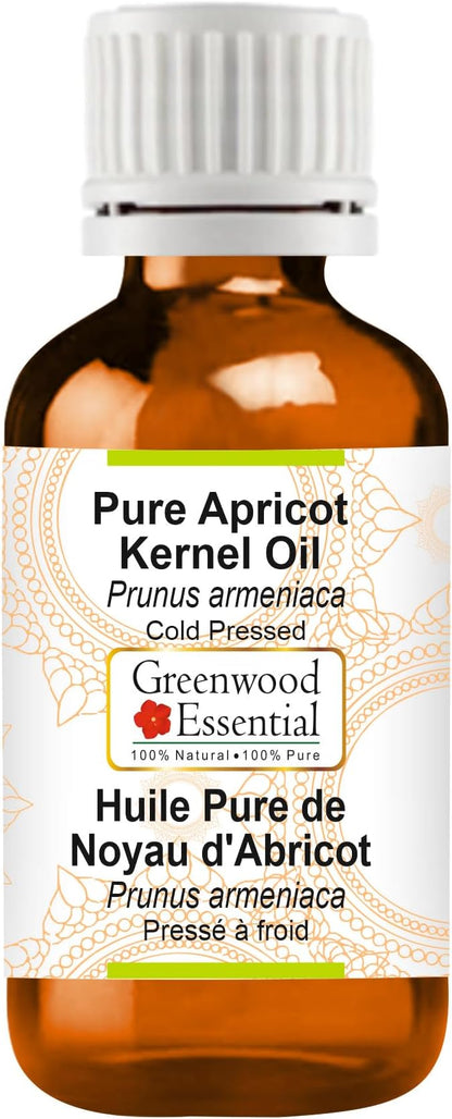 Greenwood Essential Pure Apricot Kernel Oil (Prunus armeniaca) Cold Pressed 50ml (1.69 oz)