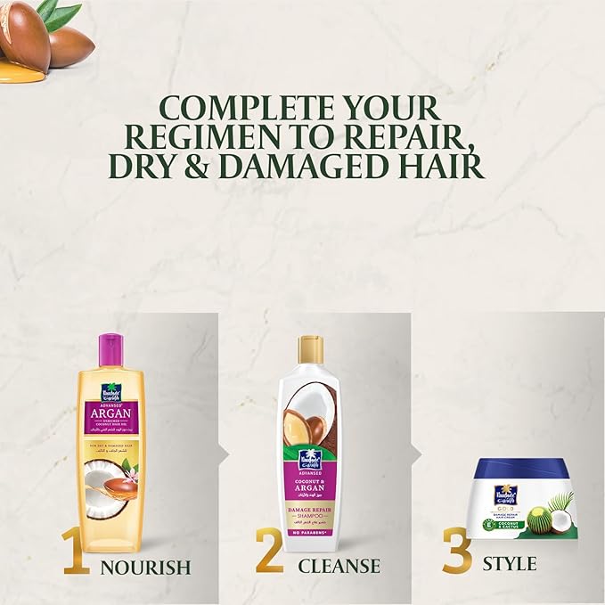 Parachute Advansed Argan Hair Oil with Coconut | Repairs Dry & Damaged Hair| Strengthens Hair & Boosts Shine| Controls Frizz| No Parabens & Silicones| 10.1 fl.oz