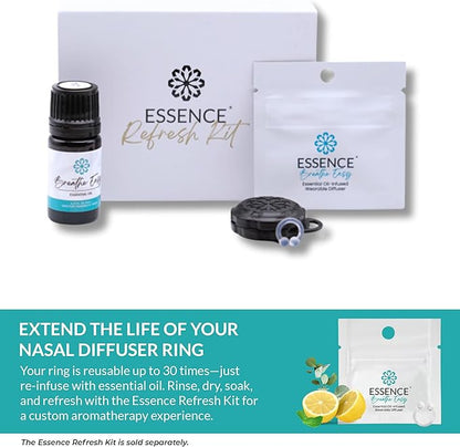 Essence Wearable Aromatherapy Nasal Diffuser – Breathe Easy Essential Oil Nose Ring – Personal Scent Clip for Travel, Work & Everyday Use – Made in USA (3 Pack)