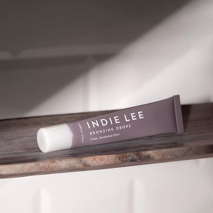 Indie Lee Bronzing Drops for Face & Body - Hydrating Face Makeup for a Sheer Glow - Liquid Bronzer & Highlighter with Niacinamide & Squalane - Universal Shade for All Skin Tones (0.67 Fl oz)