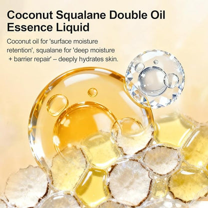 Skin Care Essential oil Coconut & SqualaneDual-Essence Oil Skincare Tech 2026 | 80ml Soothes,Brightens, and repairs your skin barrier. Formulated for allskin types