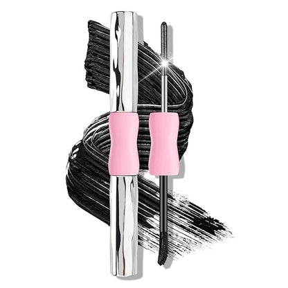 KYDA 2-in-1 Double Ended Metal Mascara, Volumizing Lengthening Clump-Free Black Mascara, Waterproof Formula for Dramatic Lashes, Curling, Washable Eyelash Makeup, 1pcs