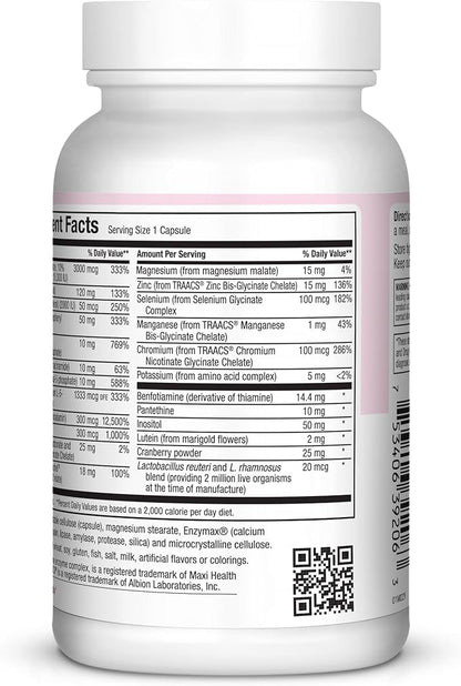 Womens Multivitamin – Methylated Multivitamin for Women with 23 Key Vitamins C, D, B6, B12, Calcium, Probiotics, Biotin & More – Energy, Skin, Nails & Gut Health Support – Kosher (60 Capsules)