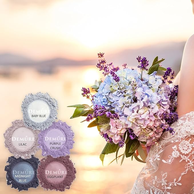 Demure Mineral Make Up (Purple Crush) Eye Shadow, Matte Eyeshadow, Loose Powder, Eye Makeup, Professional Makeup By Demure