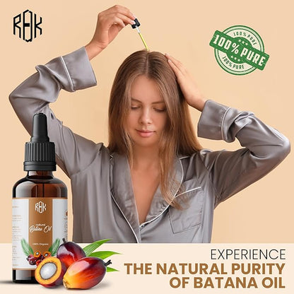 Batana Oil for Hair Growth Natural Scalp Oil for Strengthening, Repairing Damaged Hair, and Encouraging New Growth Pure & Paraben-Free Hair Growth Oil with Easy Dropper Lid and Eyelash kit