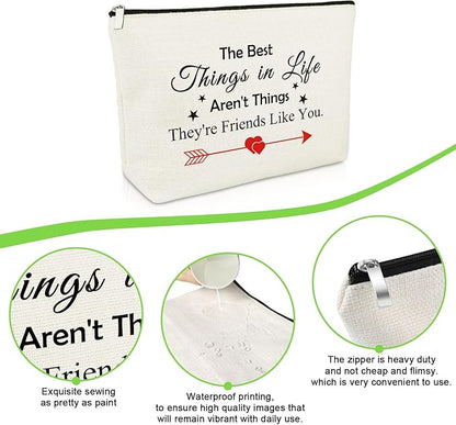 Best Friend Ever Makeup Bag Best Friend Birthday Gifts Inspirational Gifts for Women Friendship Presents for Soul Sister Christmas Mothers Day Presents Friendship Appreciation Travel Cosmetic Pouch