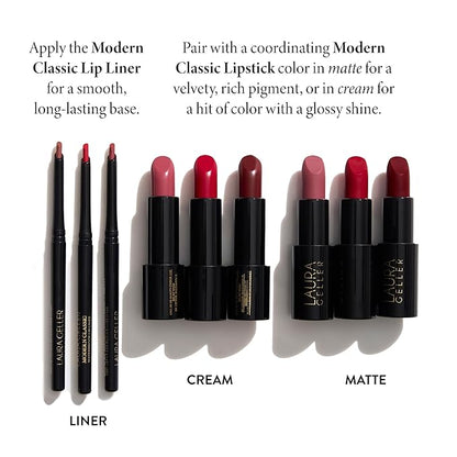 LAURA GELLER NEW YORK Modern Classic Lip Liner, Luxurious Creamy Long Lasting Lip Liner, Prevents Feathering and Fading, Happy Hazelnut
