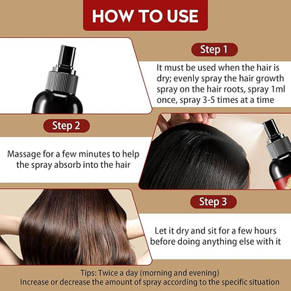 2pcs Saffron Hair Spray, Saffron Hairs Blackening Spray, Saffron Essence Spray, Leaving Hairs Shiny Smooth