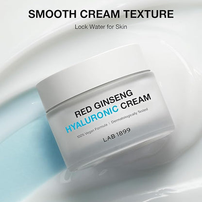 Donginbi LAB 1899 Red Ginseng Hyaluronic Cream - Deep Hydrating Cream for Dry Skin, Face Moisturizer with Hyaluronic Acid, Korean Red Ginseng, Korean Skin Care Gifts for Women, 1.69 floz