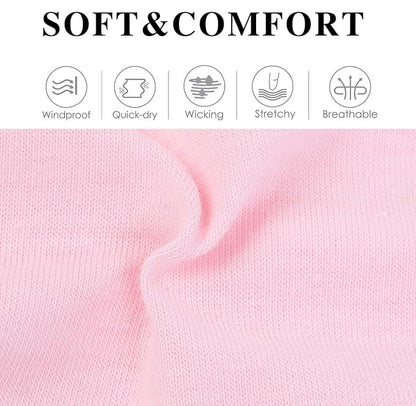 Pink Headbands for Women 16 Pack Elastic Hair Bands for Women' Hair Non Slip Soft Cloth Fabric Trendy Head Bands, White & Pink