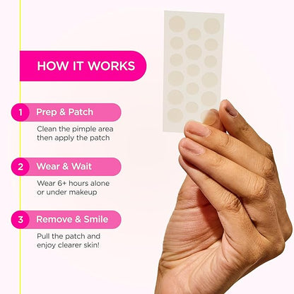 ZitSticka Pimple Patches for Face and Body, Goo Getter Hydrocolloid Patches to Cover Zits & Blemishes, Acne Patches or Zit Spot Stickers, Body Blemish Patch (72 Pack)