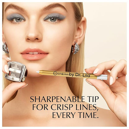 EPILYNX Eyeliner Pencil - Long Lasting Smudge Proof & Waterproof Eyeliner Pencil - Eye Liner Pencils - Hypoallergenic, Vegan, Gluten-Free Eye Pencil - Moonlight White Shimmer, 1.2ml