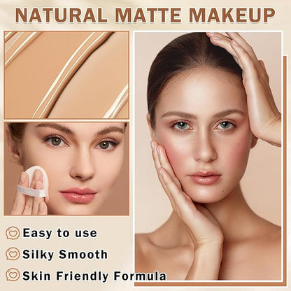Airbrush Foundation Makeup Spray Full Coverage Foundation for Mature Skin,Long-lasting Airbrush Flawless Setting Spray,Waterproof Foundation for Smooth Radiant Skin (07 Medium)