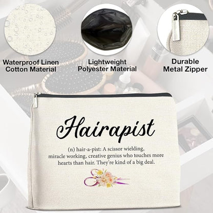 Hairstylist Makeup Bag Gifts for Hair Stylist Hairdresser Hairapist Cosmetic Bag Zipper Makeup Pouch