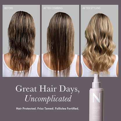 NULASTIN NuProtect Leave In Conditioner Spray - Silicone-Free Heat Protectant, Detangler Spray, Split Ends Hair Treatment & Styling Primer - Color-Safe Formula with 24HR Frizz Control (5 Fl Oz)