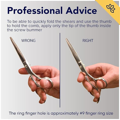 Equinox Barber & Salon Styling Series, Barber Hair Cutting Scissors/Shears, 6.0" Overall Length